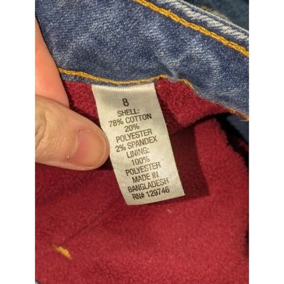 Blue Mountain Jeans 8 Women's Blue Fleece Lined Straight Leg Warm Winter Snow - Picture 7 of 7